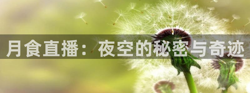 玩球体育：月食直播：夜空的秘密与奇迹